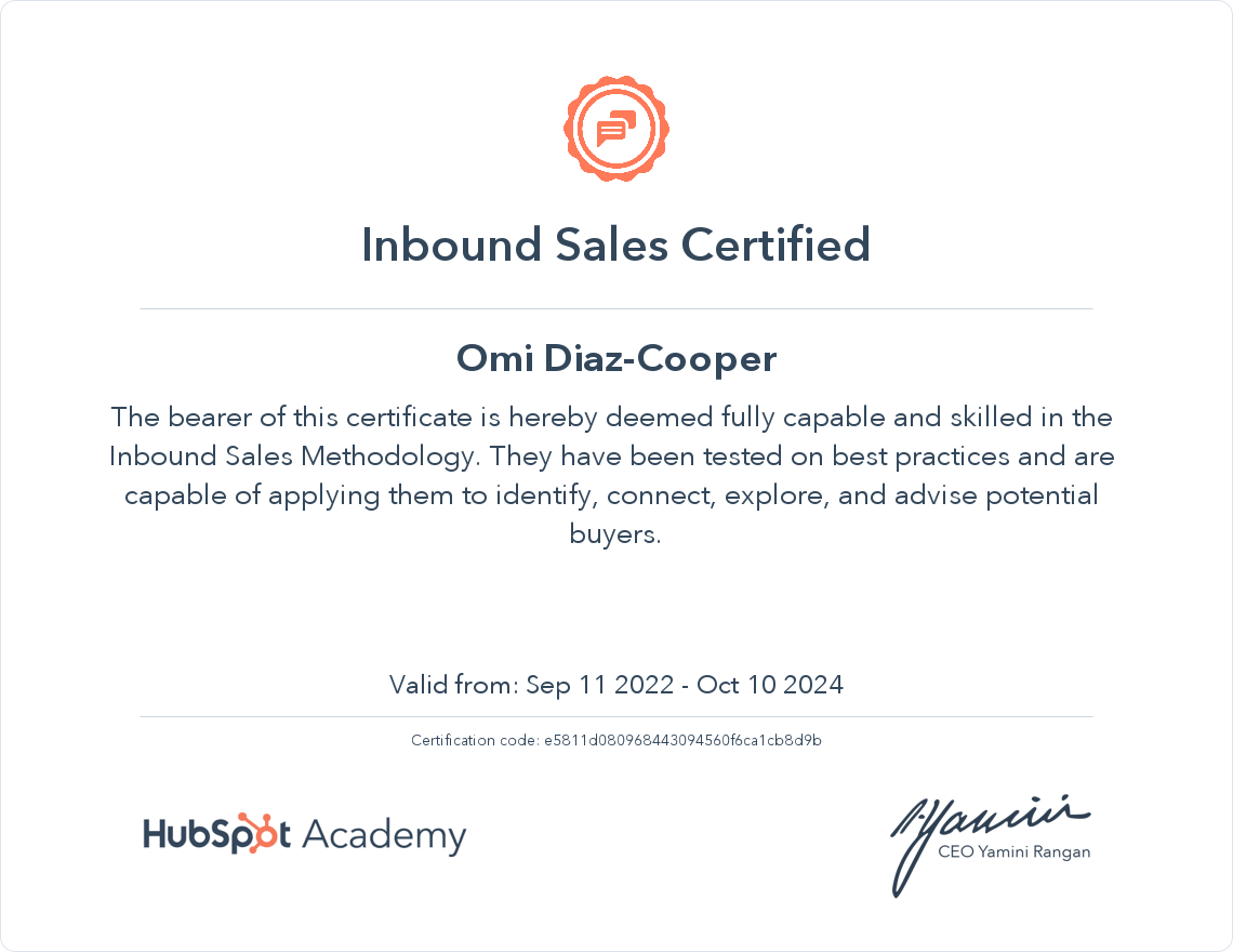 Omi_Inbound Sales Certification_Sept 2022